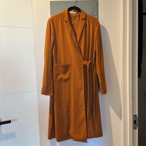 Stelen long kimono wrap jacket